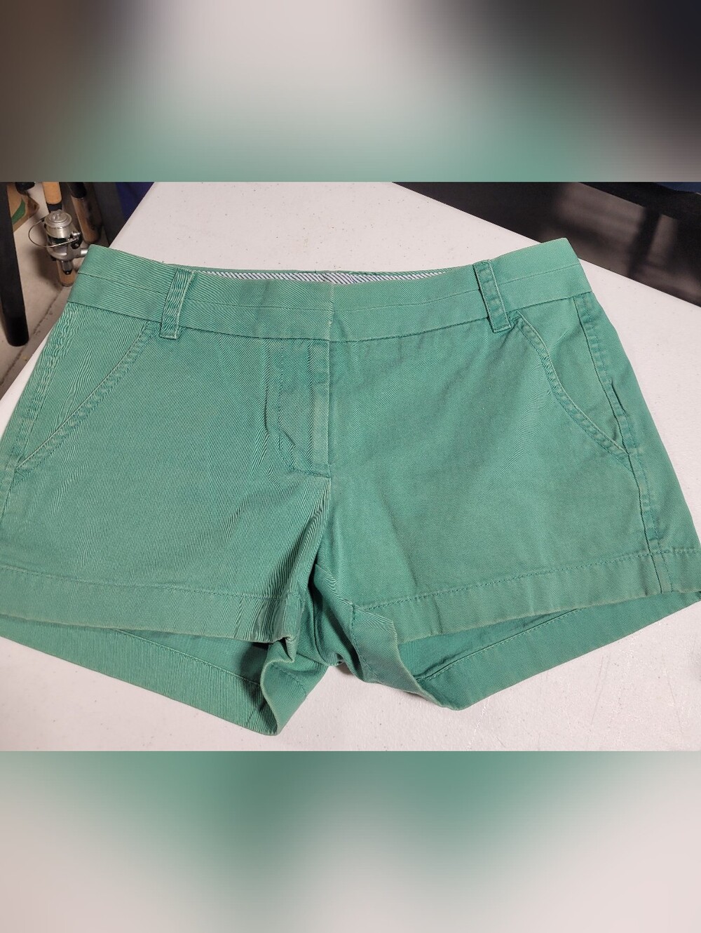 J. Crew Mint Green Tailored Cotton Bermuda Shorts - Picture 1 of 3